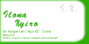 ilona nyiro business card